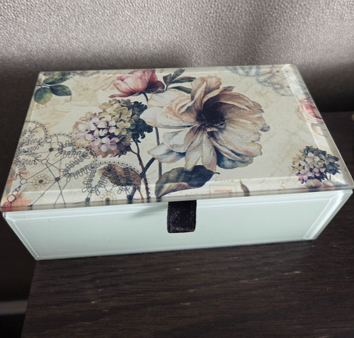 Vintage style floral glass - floral,