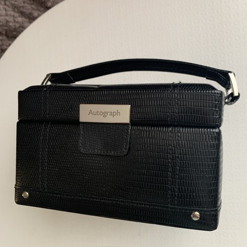 Black leather jewellery case - black,